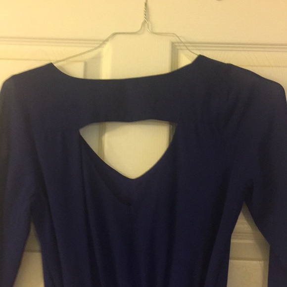 NWT Royal Blue Cutout Front/Back Dress - Picture 2 of 4